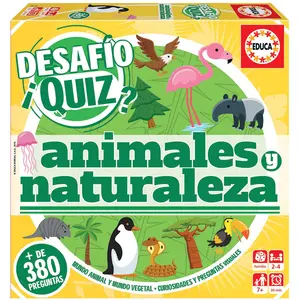 Educa Défi Quiz, animaux et nature, jeu de société avec 380 questions où les joueurs en apprendront plus sur les animaux et la nature, recommandé à partir de 6 ans (18219) pas cher
