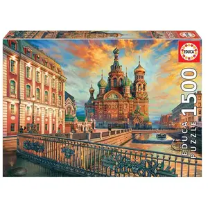 Puzzle Educa - Saint-Pétersbourg, 1500 pièces pas cher