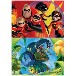 Educa Pixar : Het Luizenleven & The Incredibles - 2 Puzzels van 48 stukjes pas cher