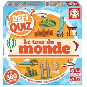 Comparateur de prix : Jeu de questions-réponses - EDUCA - Defi Quiz - Le Tour Du Monde