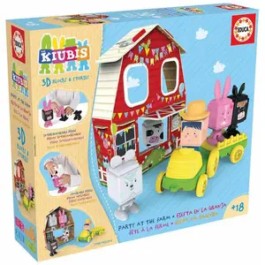 Educa Borras Fête à La Ferme (5 Personnages + Tracteur) Les Kiubis pas cher