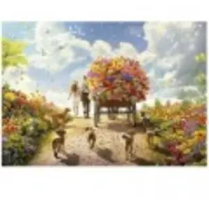 Puzzle 1000 pièces - EDUCA - Chariot De Fleurs - Paysage et nature - Mixte - Adulte pas cher