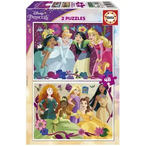 EDUCA - Disney Princess 2x48 Teile Puzzle