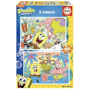 Educa Borras Pz 2x100 Bob Esponja pas cher