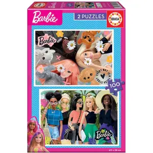 Educa Borras 2x100 Barbie pas cher