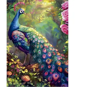 Puzzle - EDUCA - Jardin de Paons - 1000 pièces pas cher