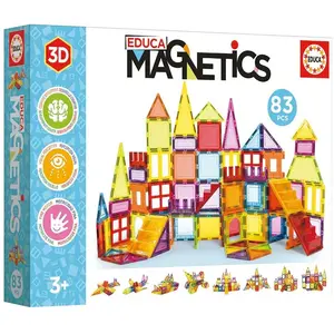 Comparateur de prix : Educa Jeu De Construction Magnétique 83 Pièces