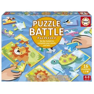 Educa PUZZLE BATTLE 16 x 9 pièces : ANIMAUX - XL pas cher