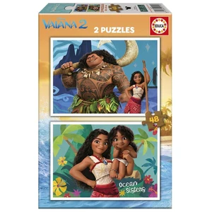 EDUCA 2 x 48 pièces Disney Vaiana 2 multicolore TU pas cher