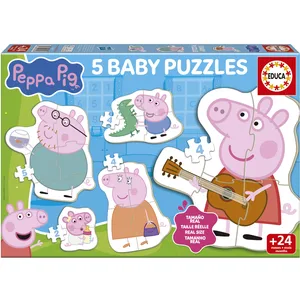 Baby puzzles - EDUCA - Peppa Pig - 4 Pièces pas cher