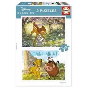 Educa 2 Puzzles - Classiques Disney 20491 pas cher