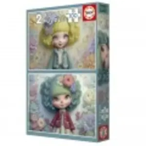 Educa 2 Puzzles - Filles Fleuries 20499 pas cher