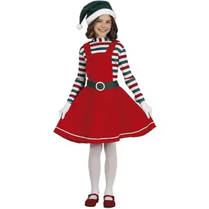 Guirma Fiestas Guirca - Meisjes jurk Santa worker 3-4 jaarVendu parbol