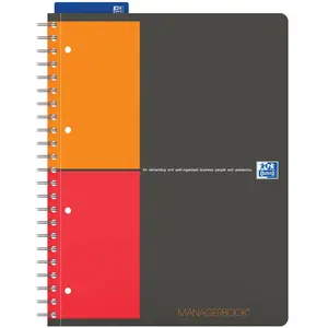 Elba OXFORD International - managerbook - A4+ - 4 gaats - gelijnd - 80 vel - grijs pas cher