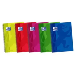 Bloc Oxford plastique 1/4 - 80 feuilles Quadrillage 4x4 pas cher