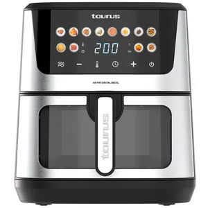 Taurus Friteuse Airfryer numérique 360 XL, 12 programmes, écran tactile, double chauffage, sans BPA et PFOA, Friteuse