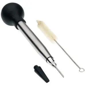 Lacor Poire à jus en inox - 2 embouts + goupillon pas cher