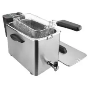 Lacor 69134 69134 Friteuse électrique, 4 L, 2500 W, 4 kg, acier inoxydable pas cher