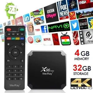 TV BOX - WEIRAY 4Go + 32Go X96mini Décodeur Multimédia Smart Android 7.1Amlogic S905W Quad Core 4K HDTV HDR WiFiVendu parcdiscount