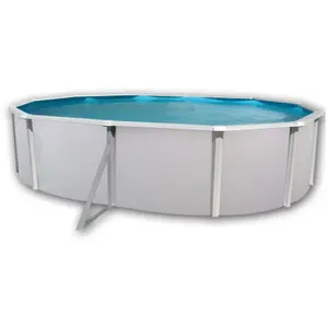 TOI MALLORCA Piscine hors sol en acier ovale 550 x 366 x 120 (Kit complet piscine, Filtre, Skimmer et échelle)