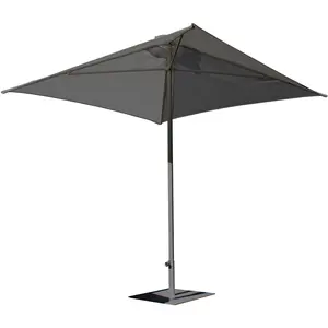 EZPELETA Parasol ouverture push-up EOLO (250x250 cm) en aluminium laqué et toile OLEFIN® - GRIS ANTHRACITEVendu parcdiscount