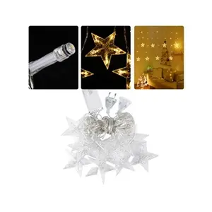 Guirlande lumineuse 4m LED étanche forme d'étoile lumière blanche chaude pas cher
