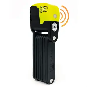 URBAN UR476Y Innovant Antivol Velo avec et sans Alarme 120dB Hi-Tech,Antivol Pliable 2en1 Sécurisé,Support Plus Fonctionnel et Tr pas cher