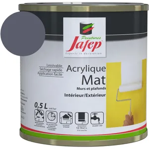 Peinture acrylique mat gris ardoise Jafep 0,5 lVendu parcdiscount