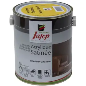 Peinture acrylique satinée jaune canari Jafep 2,5 l pas cher