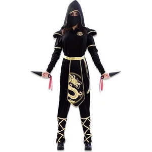 Déguisement Ninja Noir et Or pour femmeVendu parbol