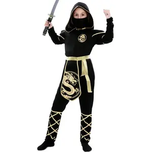 Witbaard Verkleepak Ninja Polyester Zwart/goud Mt 139-155 Cm pas cher