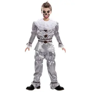 Witbaard Verkleedpak Duivelse Clown Junior Zilver 139-155cmVendu parbol