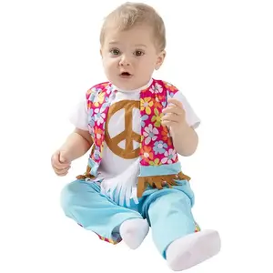 EUROCARNAVALES - Klein hippie babykostuum - 1 - 2 jaar (80-91 cm) pas cher
