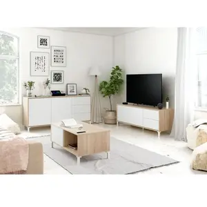 Habitdesign Meuble TV 2 portes et 2 tiroirs, modèle Brooklyn, finition... pas cher