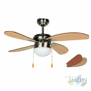 Suinga - Ventilateur de plafond Orbegozo avec lumière, 4 pales, 95 cm, CP70095 pas cher