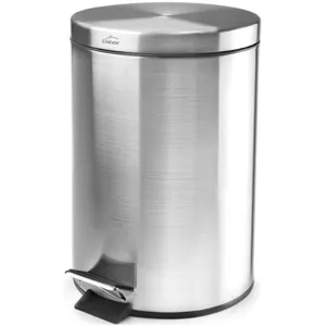 Suinga - Poubelle en acier inoxydable avec pédale et seau pour salle d... pas cher