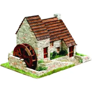 Domenech Bouwpakket Traditioneel Engels Huis met Watermolen Steentjes Steen Dom... pas cher