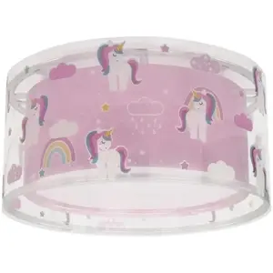 Dalber Plafonnier enfant Licornes Animaux Unicorns, Lustre chambre; En... pas cher