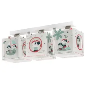 Dalber plafonnier 3 lampes The Pirates 51 cm blanc pas cher