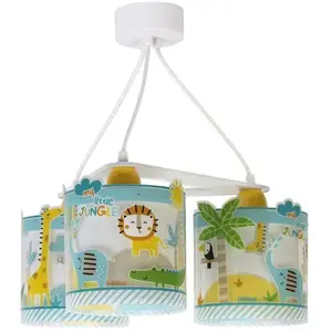 Dalber Lampe de plafond pour enfant 3 lumières My Little Jungle Animaux Jungle E27Vendu parcdiscount