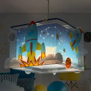 Dalber Lustre et lampe suspension enfant Rocket Fusée enfants