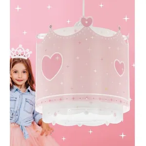 Dalber Lustre et lampe suspension enfant Little Queen couronne et coeu... pas cher