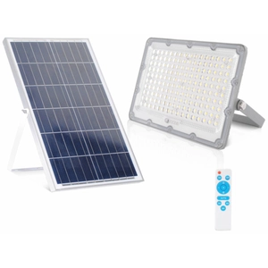 Projecteur extérieur à led avec panneau solaire, batterie et télécomma... pas cher