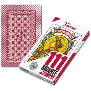 Fournier F21597 Grande boîte de 40 Cartes géantes Rouge pas cher