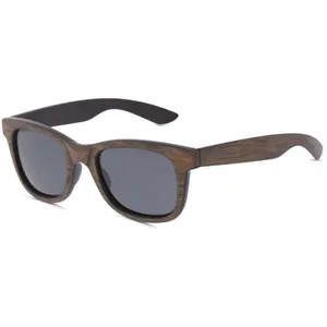 Ocean Sunglasses Lunettes de soleil Shark - Monture couleur bois - Verres fumés - Polycarbonate - Catégorie 3 pas cher