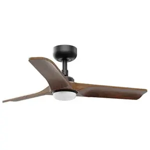 Comparateur de prix : Faro Barcelona - heywood s Ventilateur noir/bois avec lumière 33806-1T...