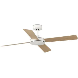 Faro Mallorca Grand Ventilateur De Plafond Dc Blanc Et Érable, 6 Vitesses pas cher