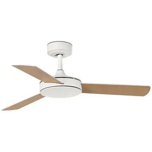 Faro Mini Majorque Petit Ventilateur De Plafond Dc Blanc Et Érable 6 Vitesses pas cher