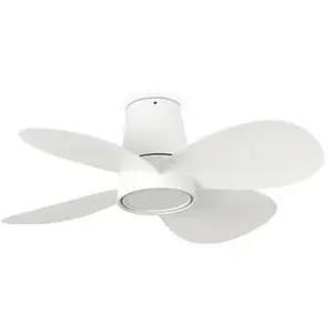 Faro Barcelona - klover s Ventilateur de plafond blanc avec lumière 34... pas cher
