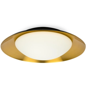 SIDE - Applique ou Plafonnier LED rond en métal Noir/Cuivre Ø39cm